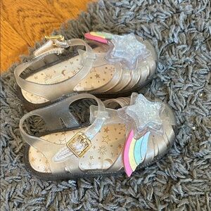 Mini Melissa Toddler Star Sandals - Gold and Multicolor Size 8